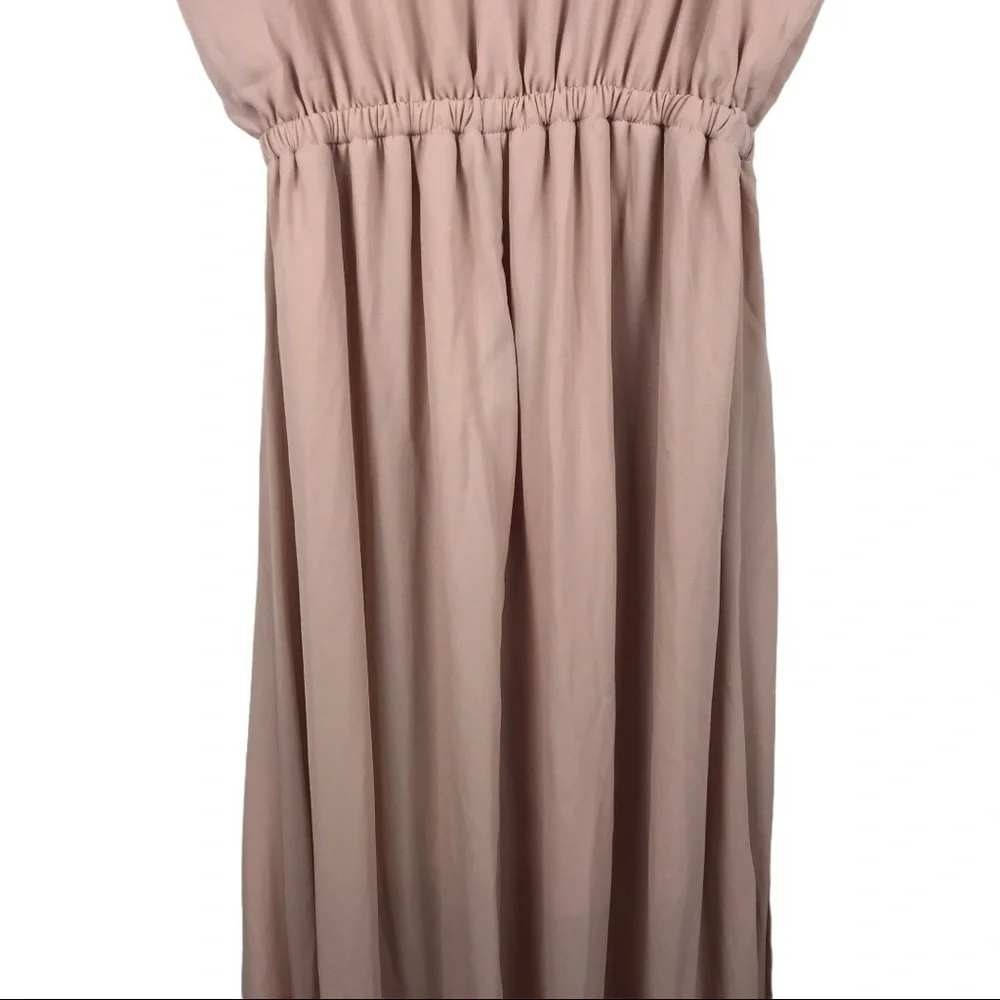 Show Me Your Mumu Heather Maxi Dress Mauve Tan V-Neck Sleeveless Large - Picture 8 of 15